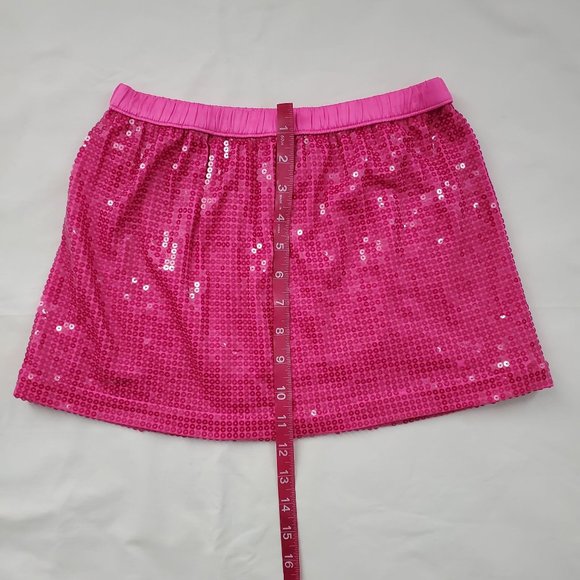 Cherokee Kids Girls Sequin Sparkle Elastic Waist Mini Skirt Pink Sz L/G (10/12) - Picture 9 of 9